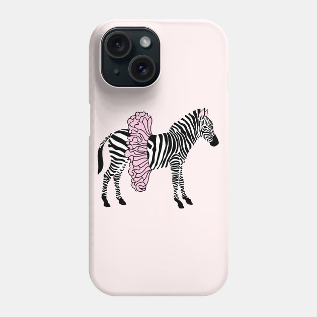 Ballerina Zebra Phone Case by SuperrSunday