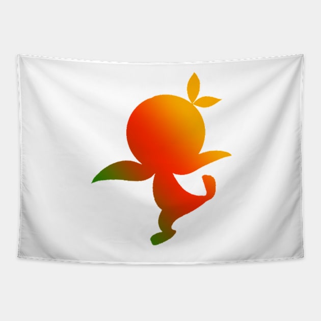 Orange Bird Ombre Silhouette Tapestry by ijsw