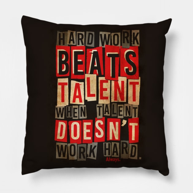 Hard Work poster Pillow by Krobilad