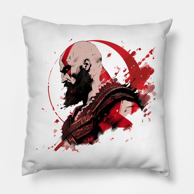 kratos Pillow by piratesnow