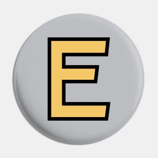 Funky Yellow Letter E Pin