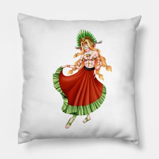 Christmas Quetzalcoatl Skirt Tecnica Mask 2 Pillow