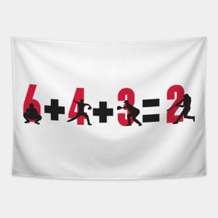 Baseball 6+4+3=2 Tapestry