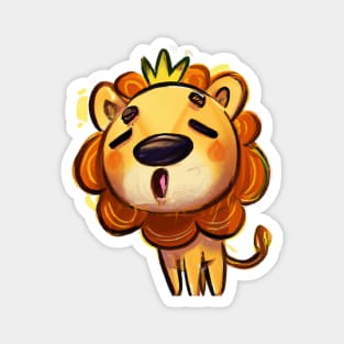 Cute Lion Drawing Magnet