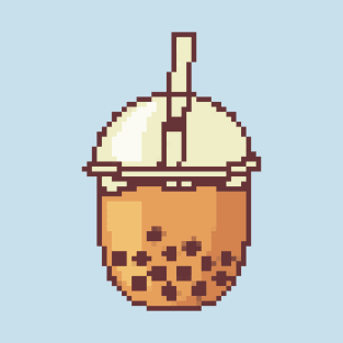 Bubble Tea Pixel Art T-Shirt