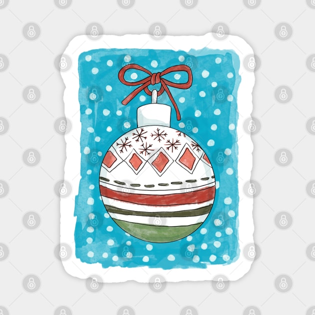 Christmas ornament, Christmas collection Magnet by Lillieo and co design