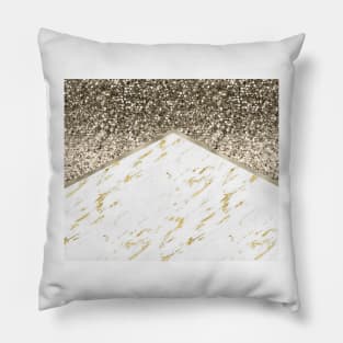 Shimmering mixed golds chevron Pillow