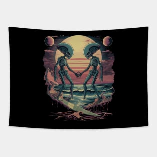 Alien surfing 88077 Tapestry