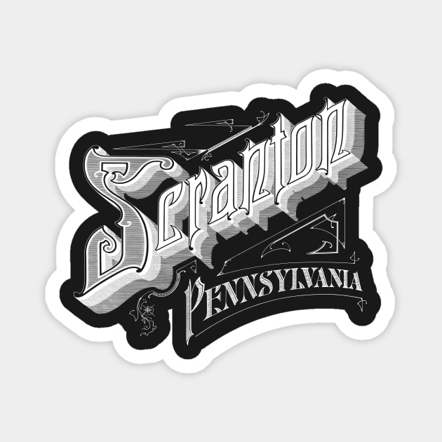 Vintage Scranton, PA Magnet by DonDota