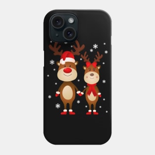 Cute Reindeer Rudolph and Clarice Phone Case