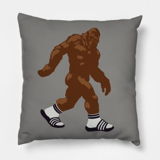 Bigfoot Wearing Slides with Socks Pillow