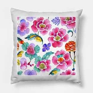 Flowers and leaves porcelain pattern Pillow