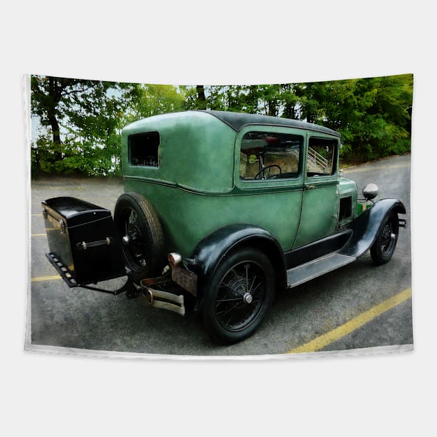 Cars - Green Model A Tapestry by SusanSavad