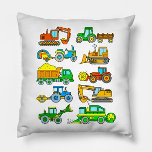 Tractors and Diggers Pillow