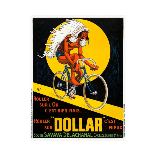 Rouler sur Dollar France Vintage Poster 1922 by vintagetreasure