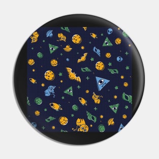Halloween in space | pattern Pin