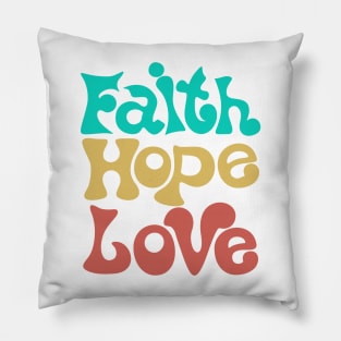 Triumph of Faith, Love, and Hope - Inspiring Pillow