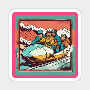 Bobsleighing with the Team in the 80s Coolest Dad Magnet
