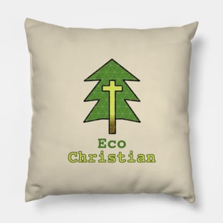 Eco Christian Tree With Cross Pillow