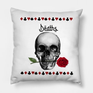 Death Skull Rose Pillow