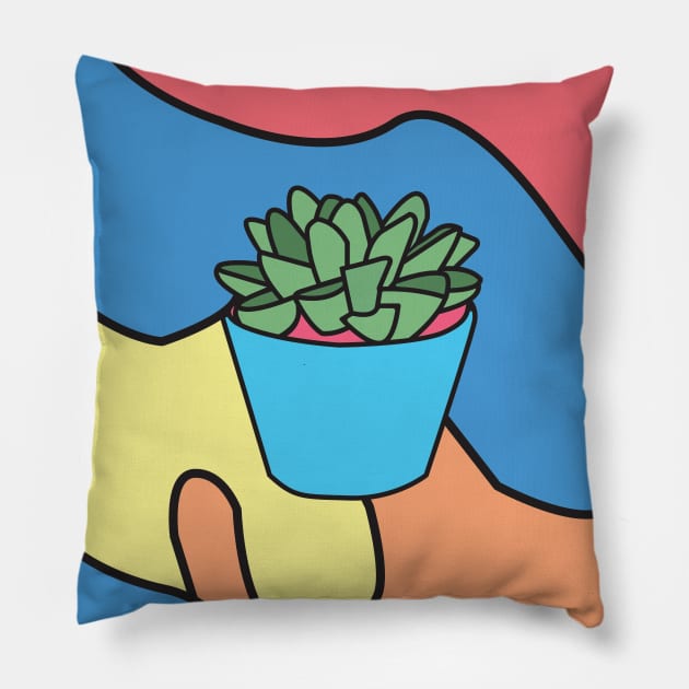 Succulent_Clay2 Pillow by StayGroovy_M8