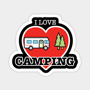 I Love Camping - Heart and Class A Magnet