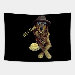 All I Need Is Dogs And Coffee - Dog Lovers Dogs Tapestry