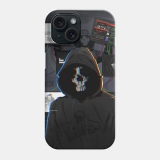 Anom Hacker Guy - 'DedSec' (With BG) Phone Case