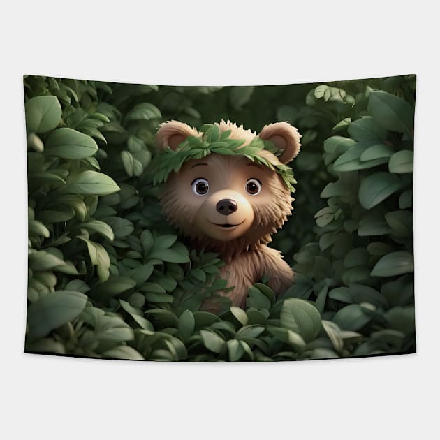 Bear in Nature Tapestry by I-LAYDA