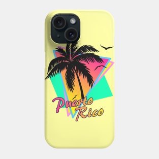 Puerto Rico Cool 80s Sunset Phone Case