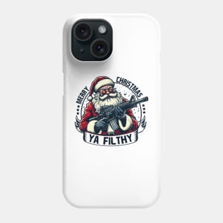 Funny Merry Christmas Ya Filthy Animal ,Christmas shirt ,Winter sign ,Holiday quote ,Retro Christmas cut file Phone Case