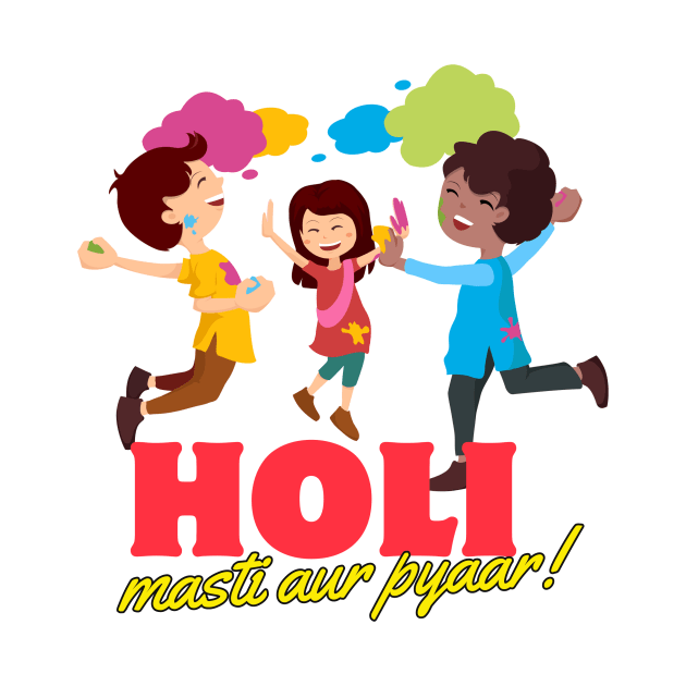 Happy holi, trendy funny holi, Holi masti aur pyaar by HariniArts