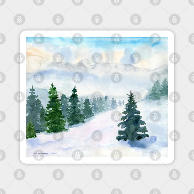 Winter fairy tale Magnet by Irina_Reznikova