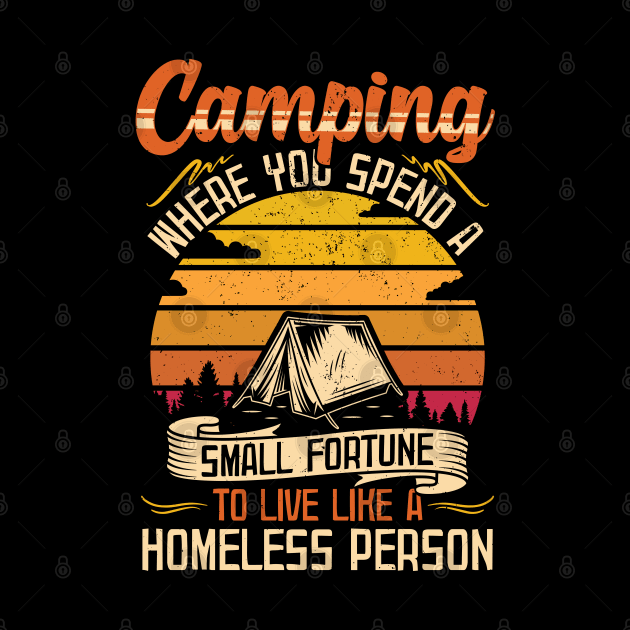 Camping where you spend a small fortune to live like a homeless person | Camper Gift Tent by Streetwear KKS