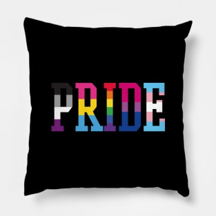 Pride - LGBTQ flags lettering Pillow