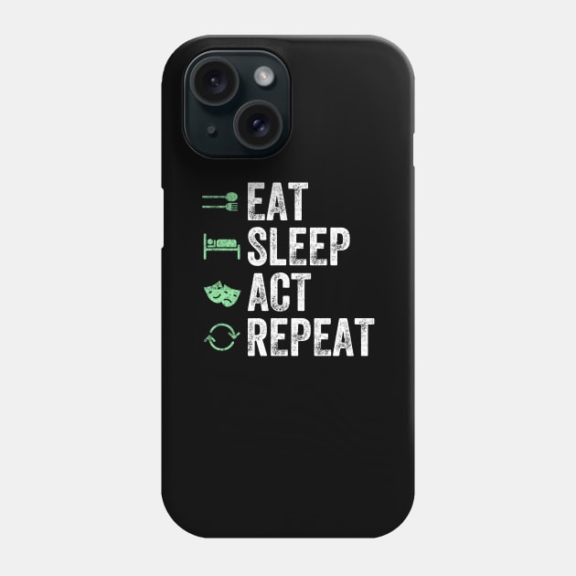 Eat sleep act repeat Phone Case by captainmood