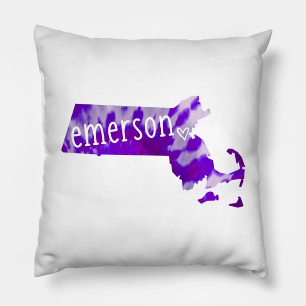 Tie Dye Emerson College Pillow by aterkaderk