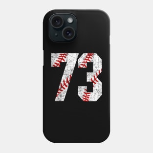 Vintage #73 Baseball Laces Baseball Mom Jersey Love Baseball Phone Case