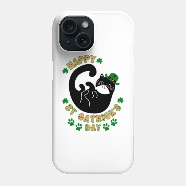 Happy St Catrick's Day | Funny Party Cat Phone Case by WebStarCreative