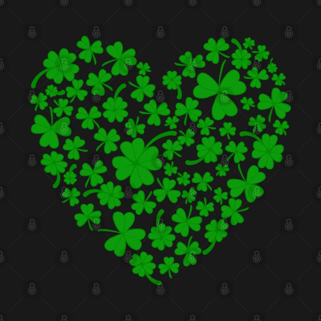 Irish Heart Shamrock Ireland Lover St Patrick's Day by Mewzeek_T