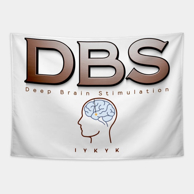 Parkinsons DBS IYKYK Tapestry by YOPD Artist