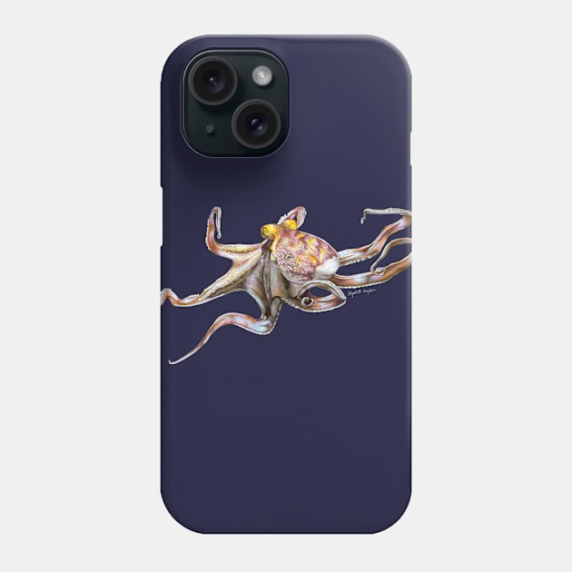 Octopus Phone Case by Elizabeth Weglein Art