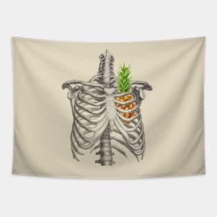 pineapple heart Tapestry