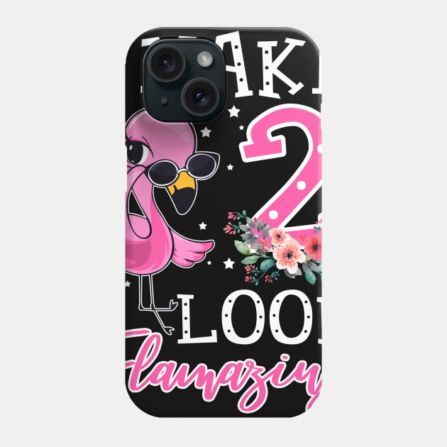 Kids I Make 2 Look Flamazing Flamingo Birthday Phone Case by Bensonn