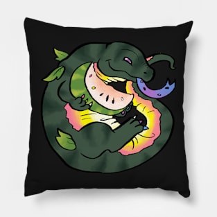 Bigender Watermelon Komodo Dragon Pillow