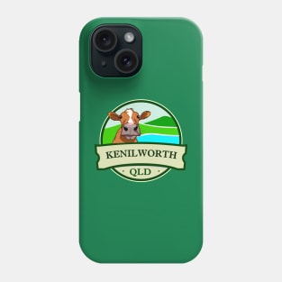 Kenilworth town Queensland Australia with dairy cow Phone Case