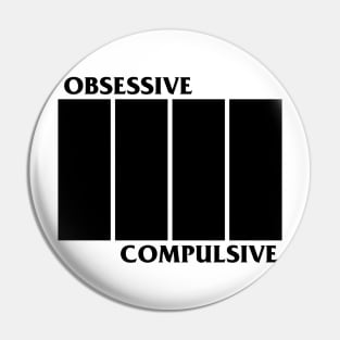 Asplenia Studios: Obsessive Compulsive Flag (black) Pin