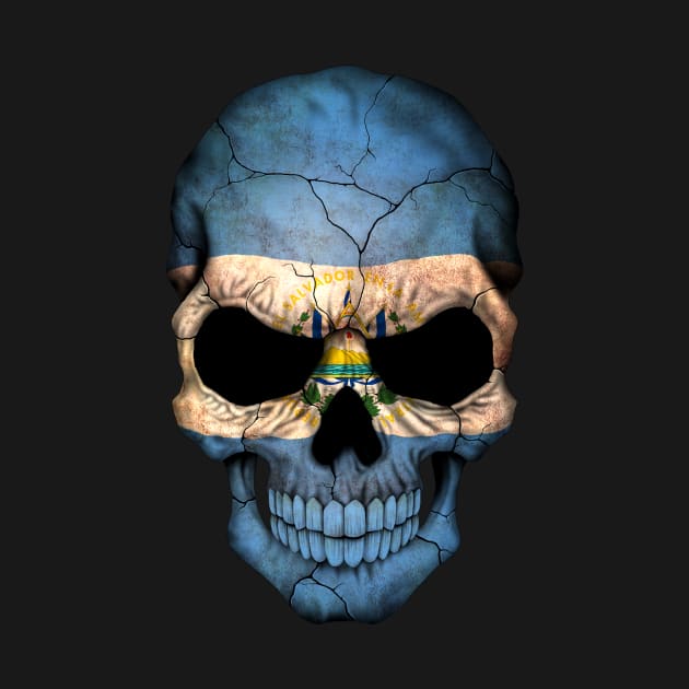 El Salvador Flag Skull by jeffbartels