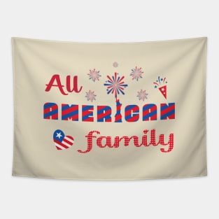 All American family Tapestry