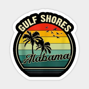 Vintage Gulf Shores Beach Alabama Summer Sunset Palm Tank Top Magnet